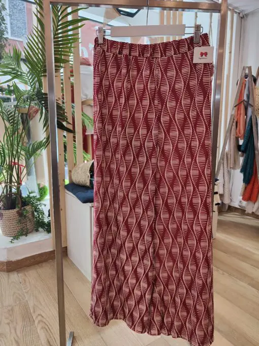 pantalón granate largo