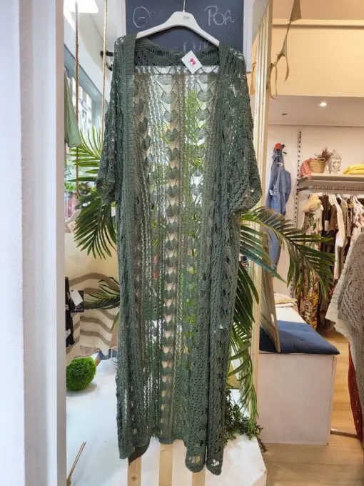 chaqueta croche verde
