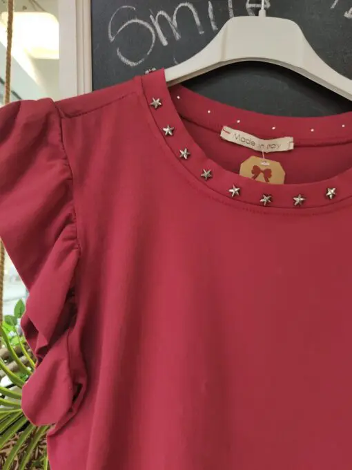 Burdeos con estrella en cuello