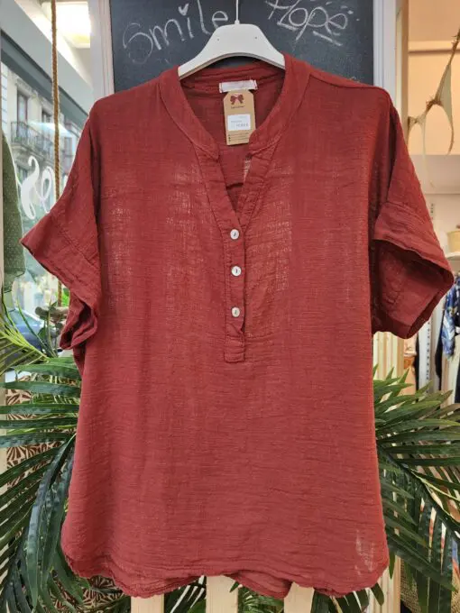 blusa burdeos verano