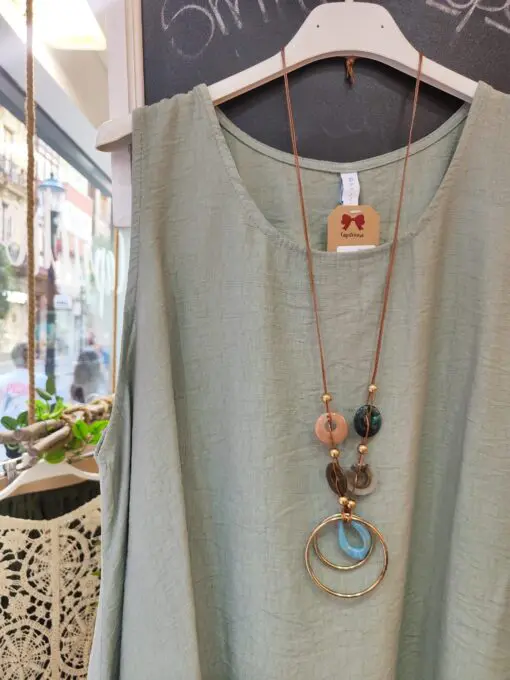 Blusa de corte holgado verde 2