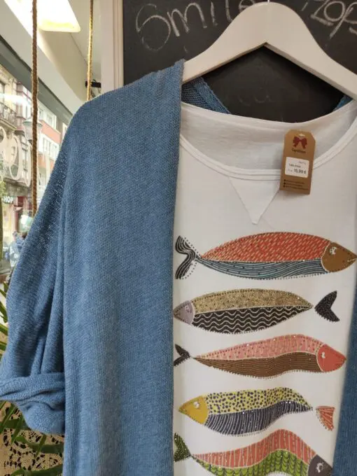 Chaqueta punto azul vaquero