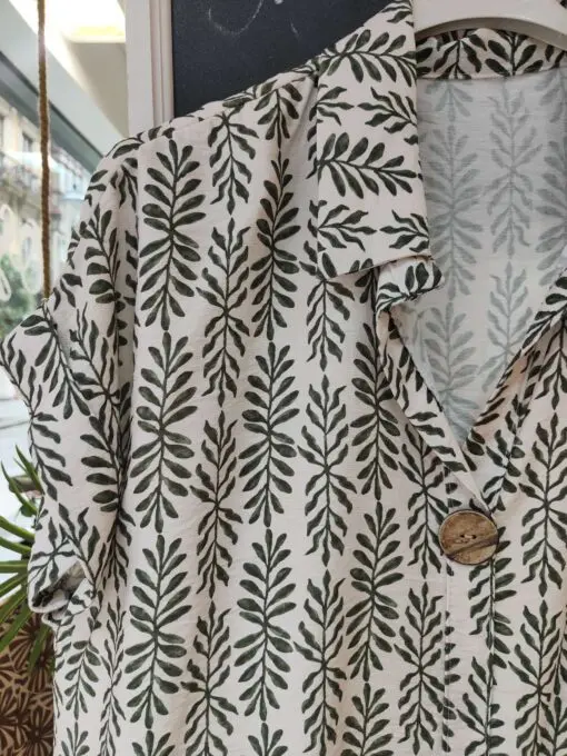 blusa hoja verde