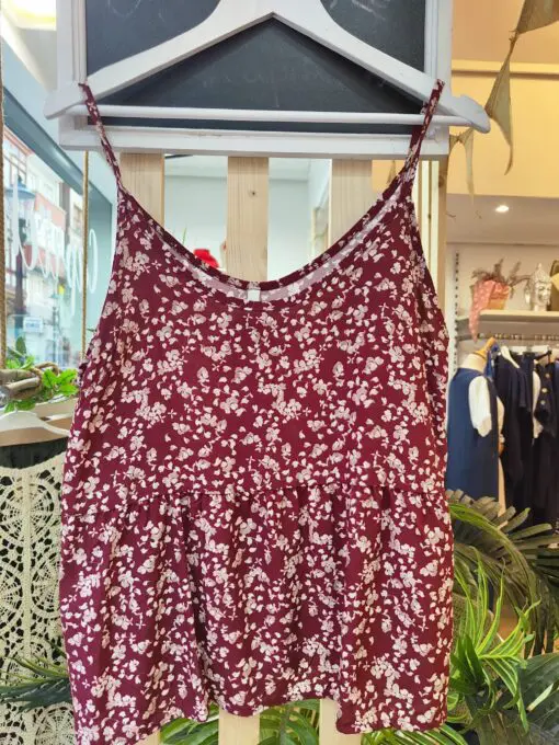 blusa tirantes flores roja 1