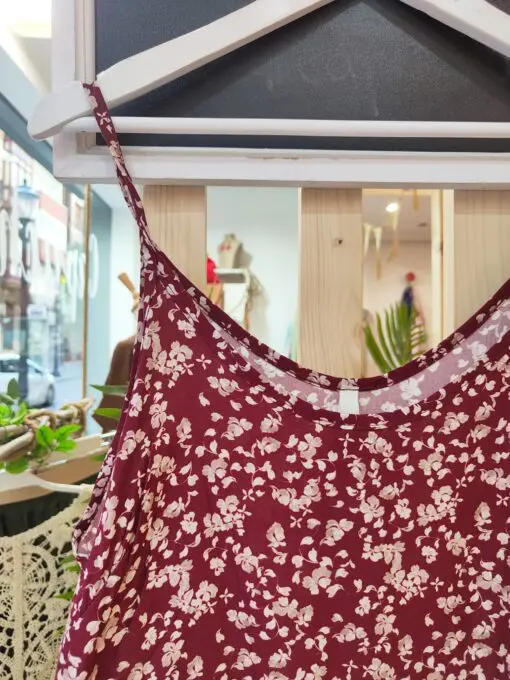 blusa tirantes flores roja 2