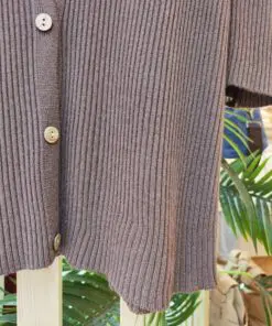 Jersey botones marrón choco