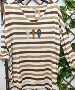 Camiseta pescados a rayas