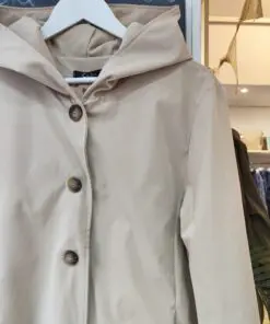 Parka beige capucha