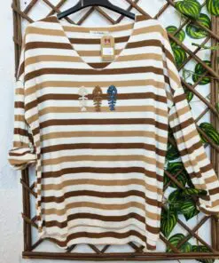 camiseta pescados marrones