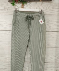 Pantalón con cintura elástica tela popelin nueva colección primavera verano