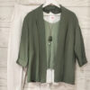 Conjunto de blazer fluido en color verde