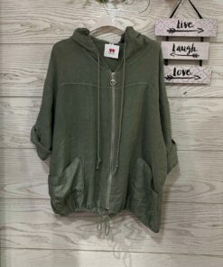 Chaqueta de LINO verde