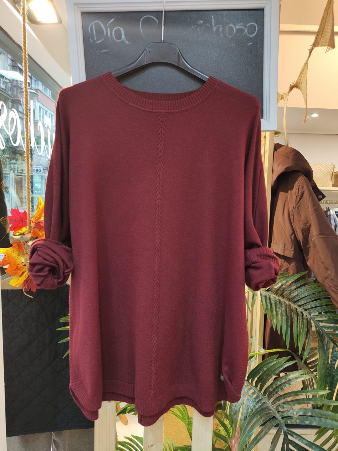 Jersey básico burdeos