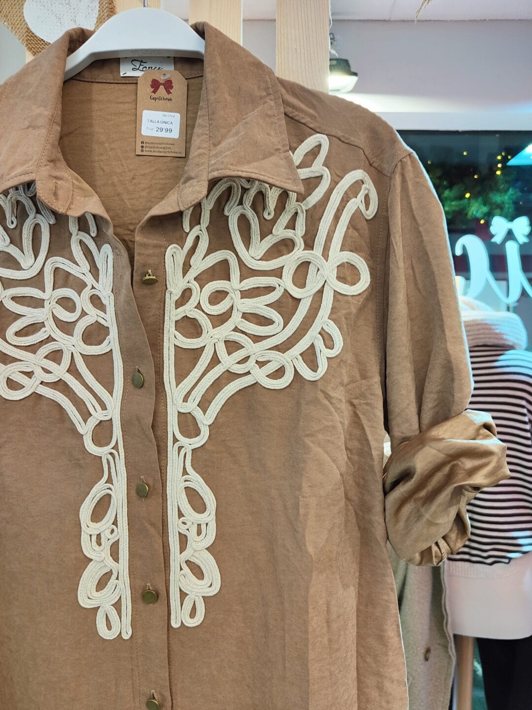 CAMISA BORDADA | TALLA M L