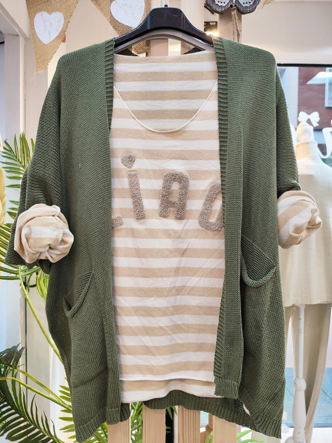 Chaqueta de punto con bolsillos