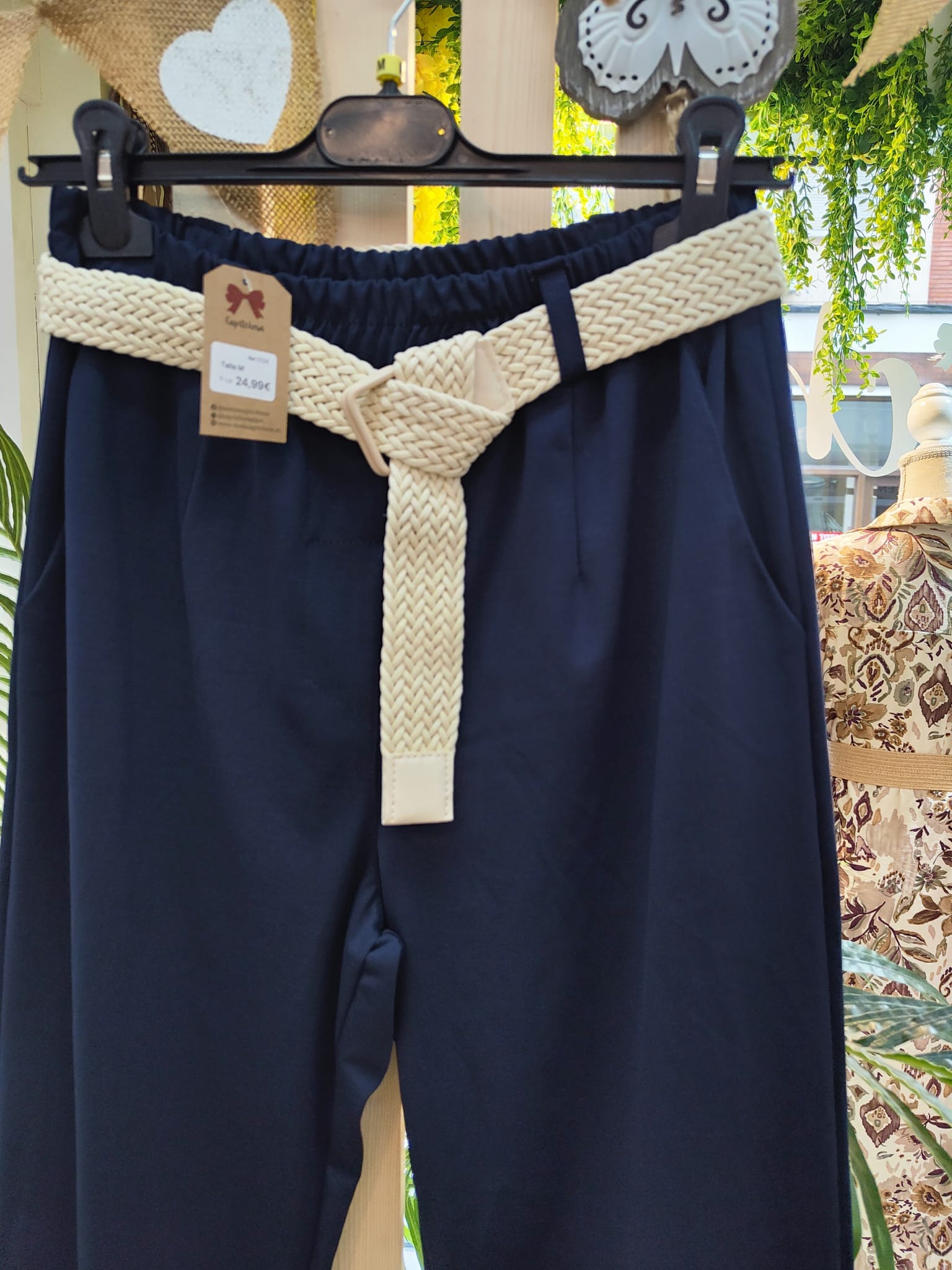 pantalon ancho marino