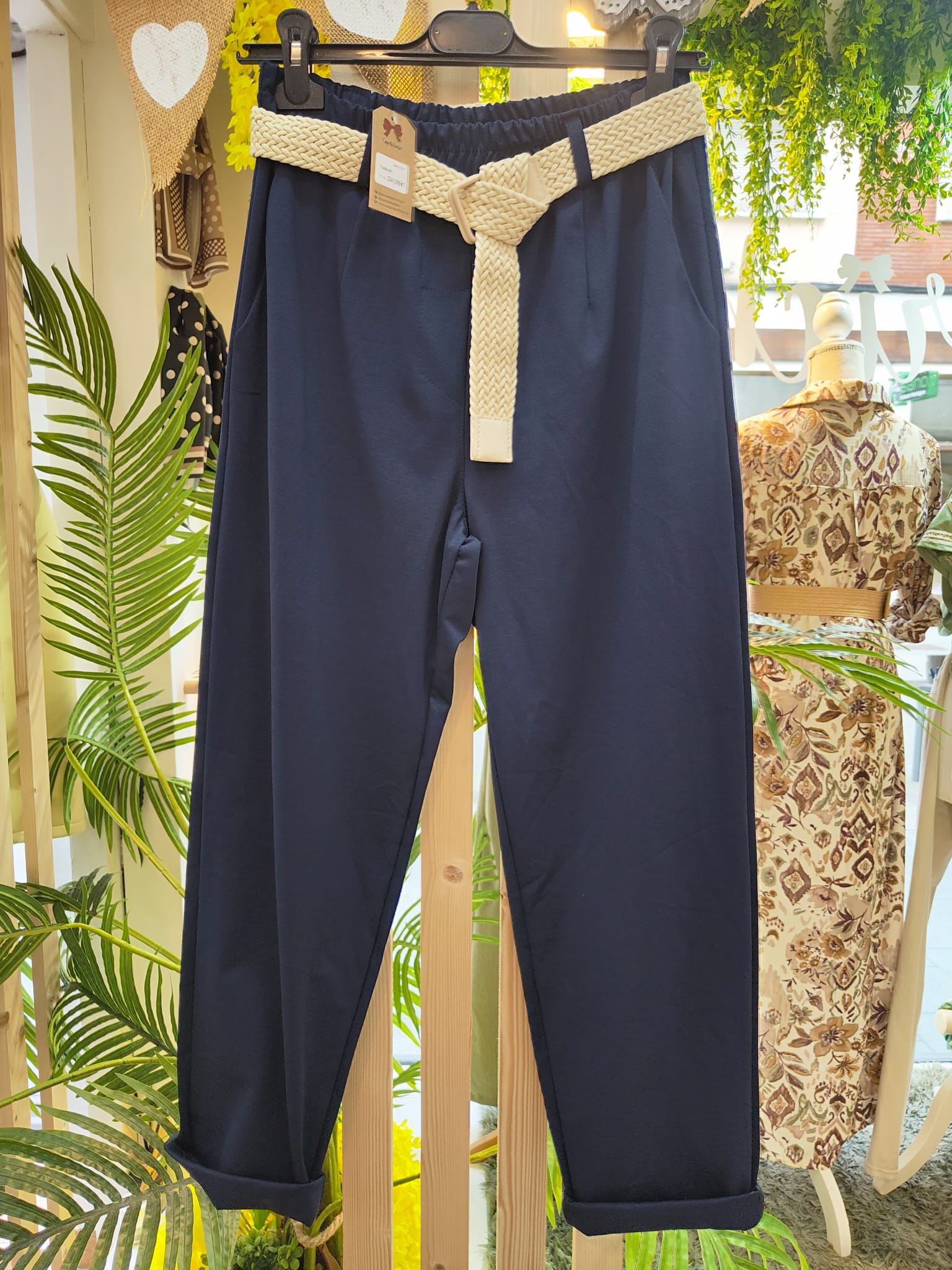 pantalon ancho marino.