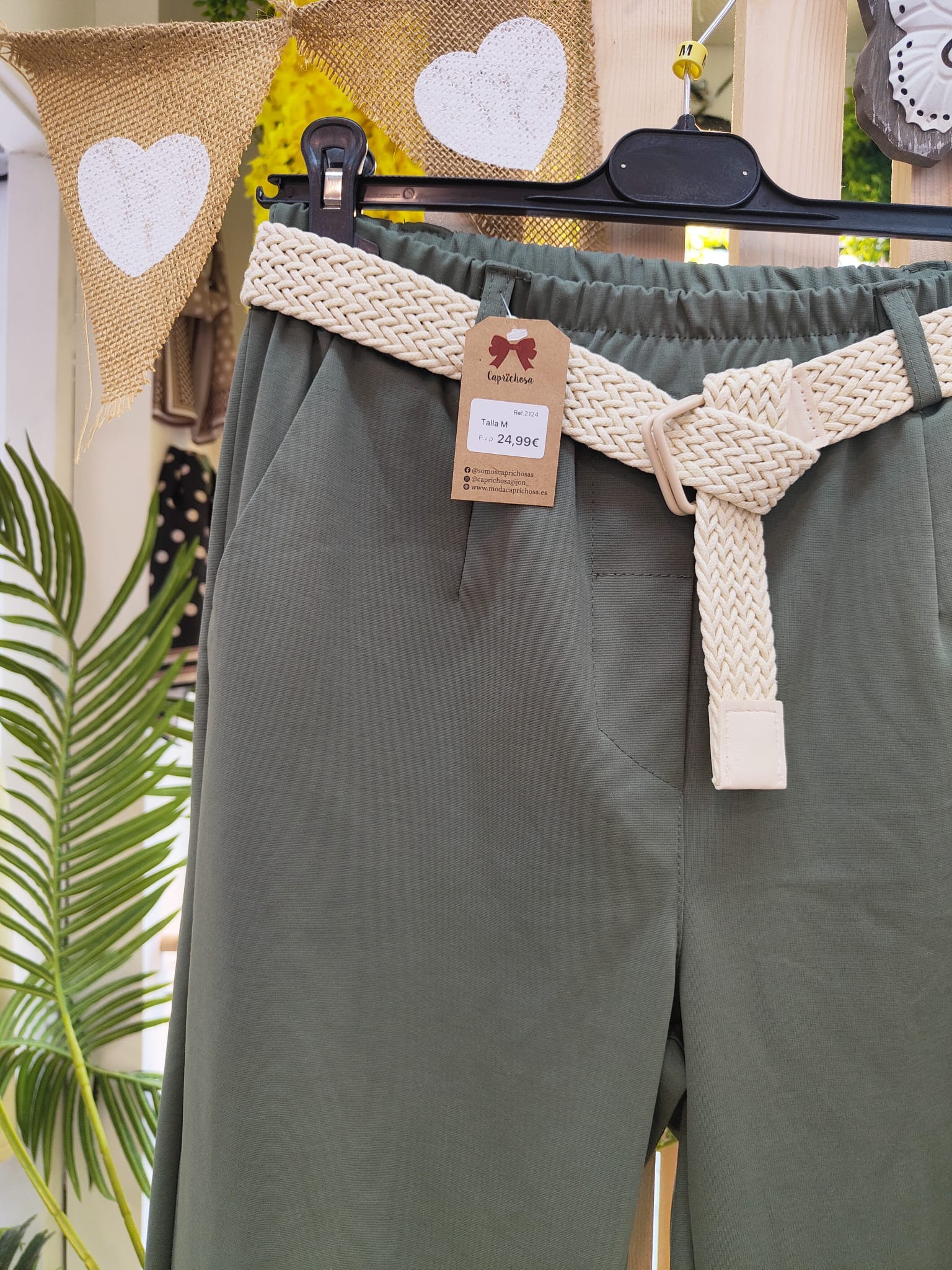 pantalon ancho verde.