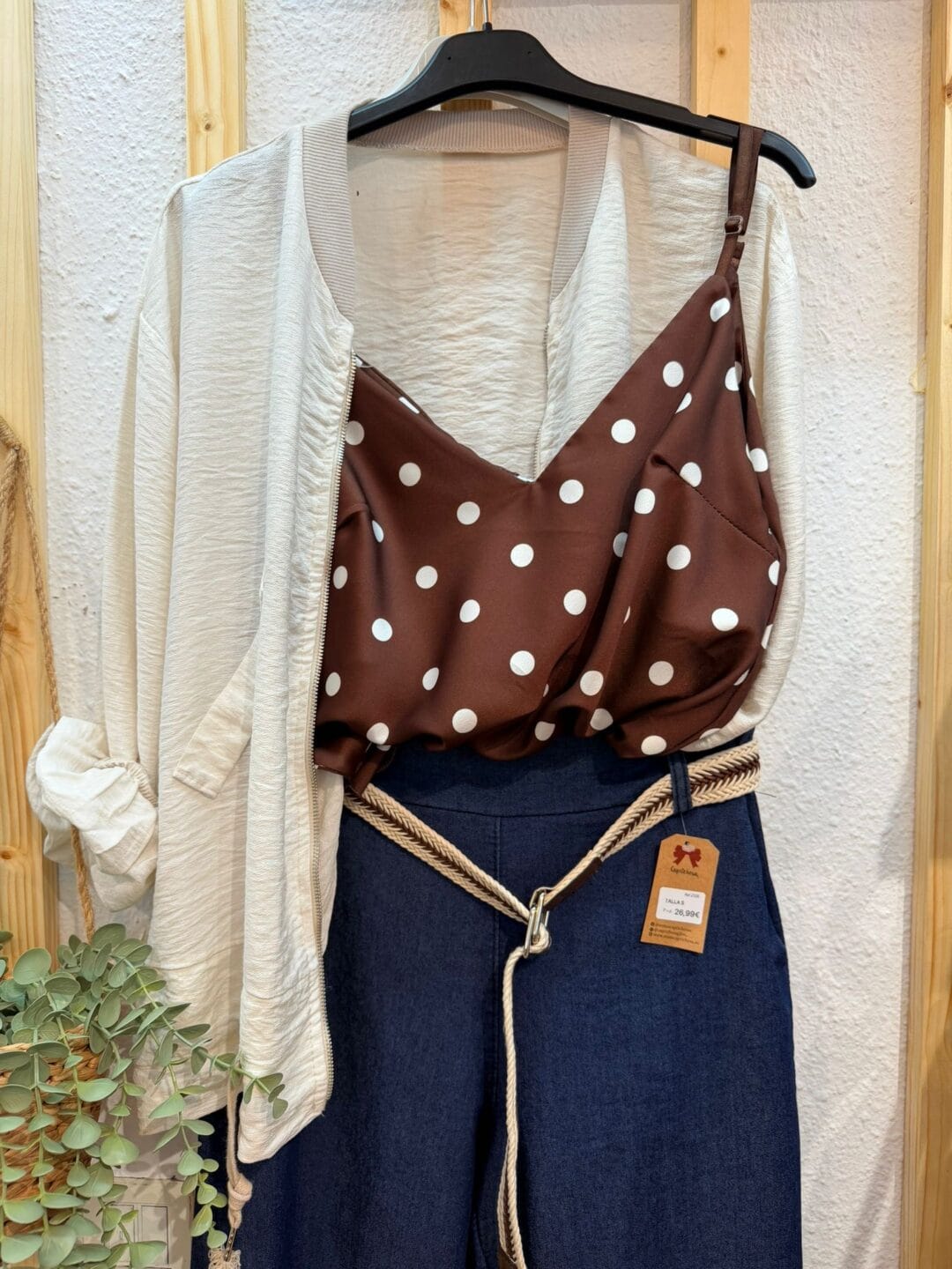 Camiseta tirantes con topitos