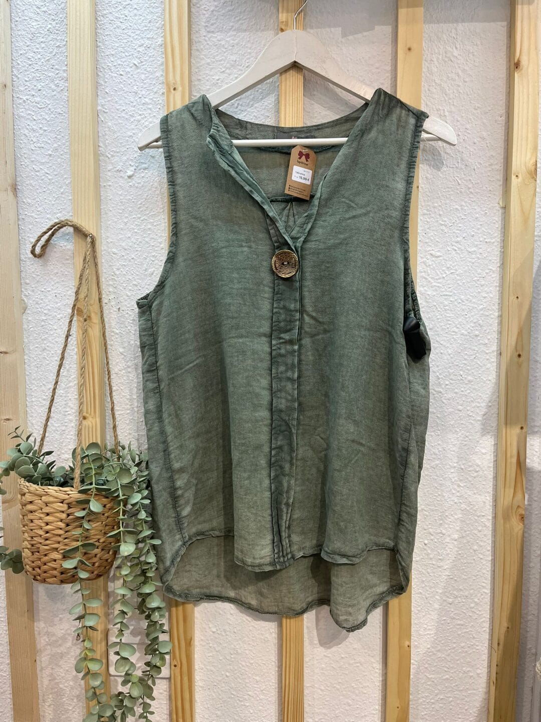 Camiseta tirantes verde