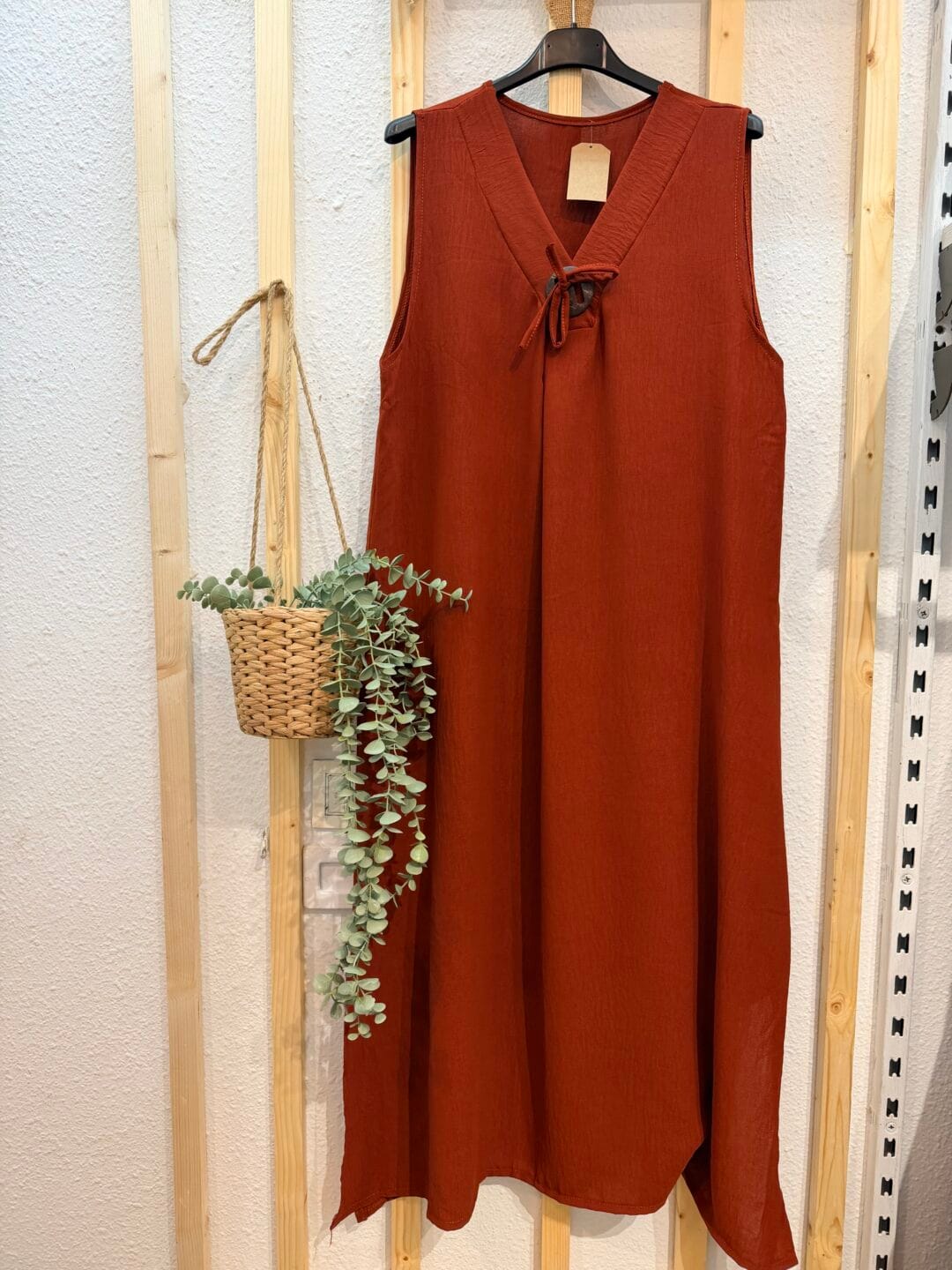 Vestido tirante ancho de verano
