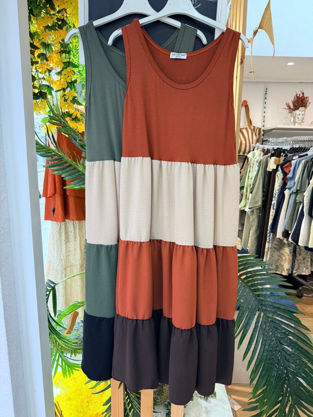 Vestido tricolor