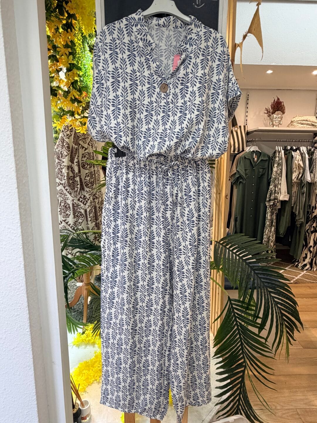 Conjunto boho de hojas