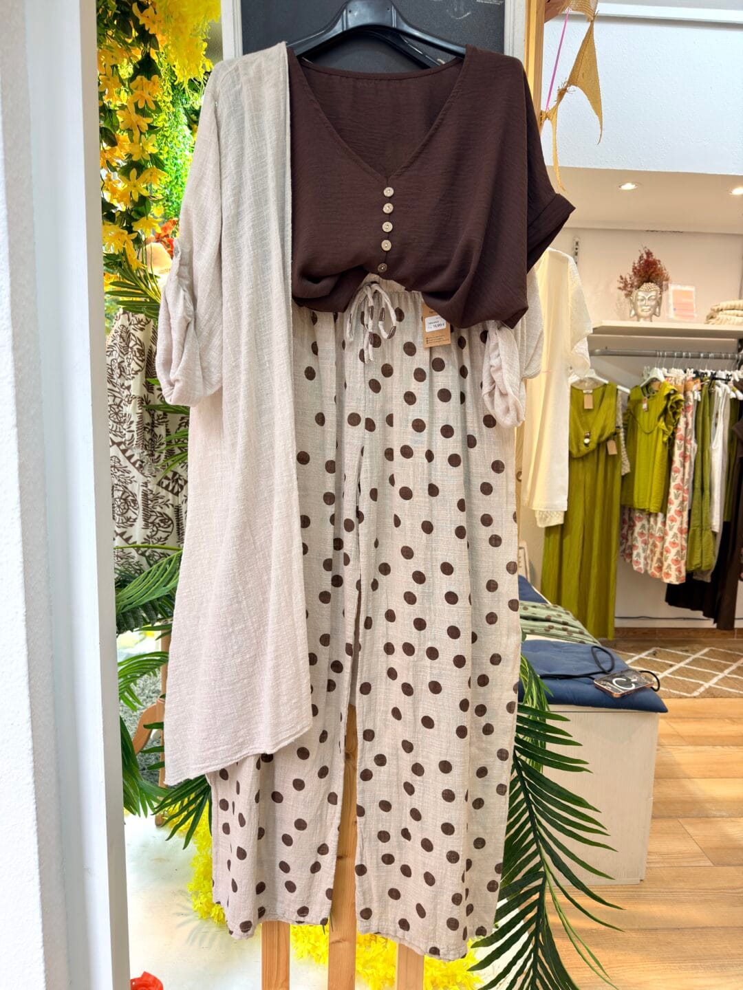 Pantalón de verano a todo lunar