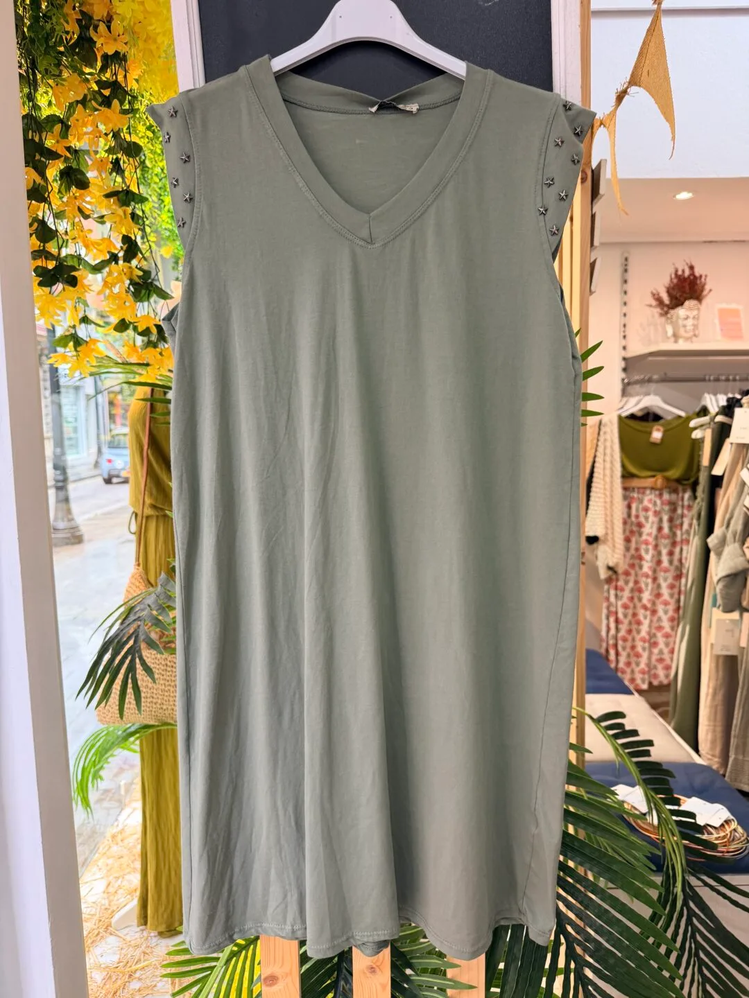 Vestido corto estrellas manga
