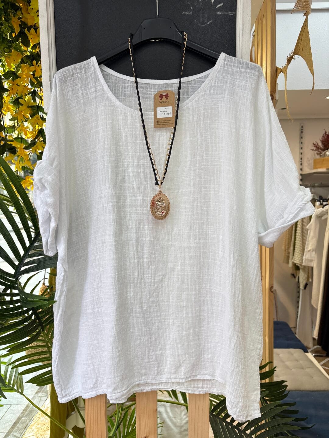 Blusa lino oversize
