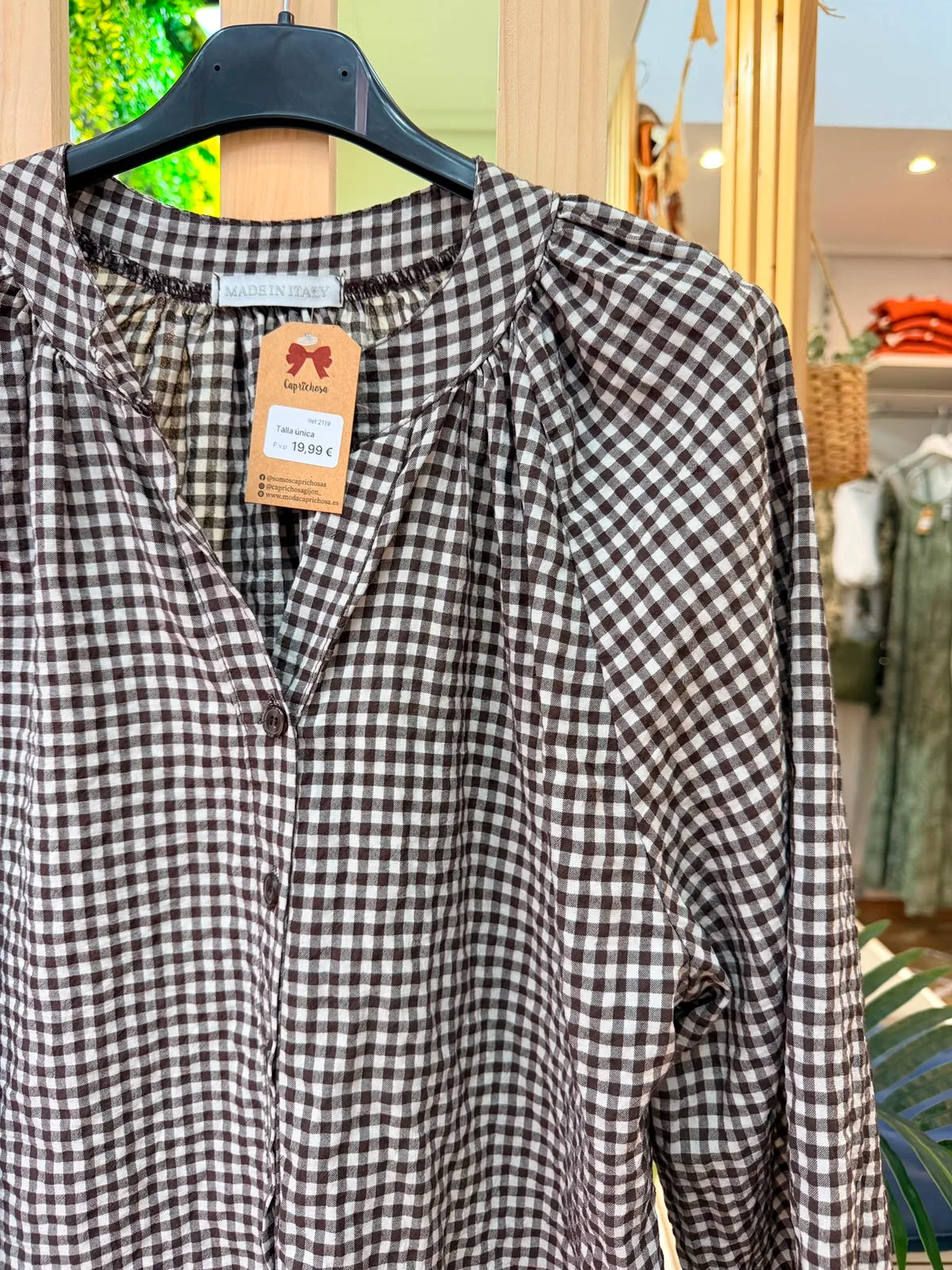 Camisa cuadro pequeño