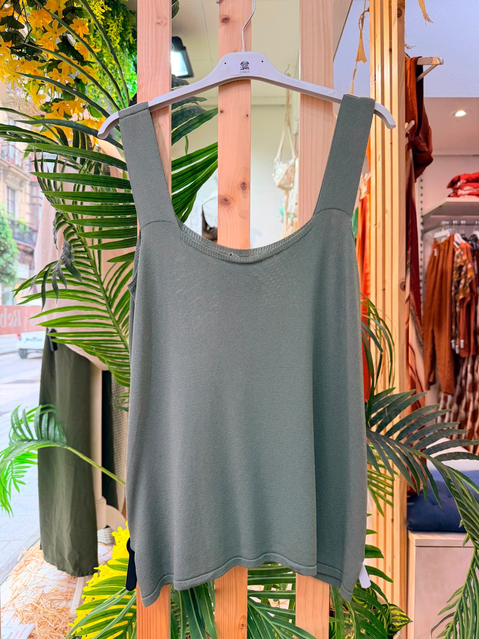 Camisa tirantes verde