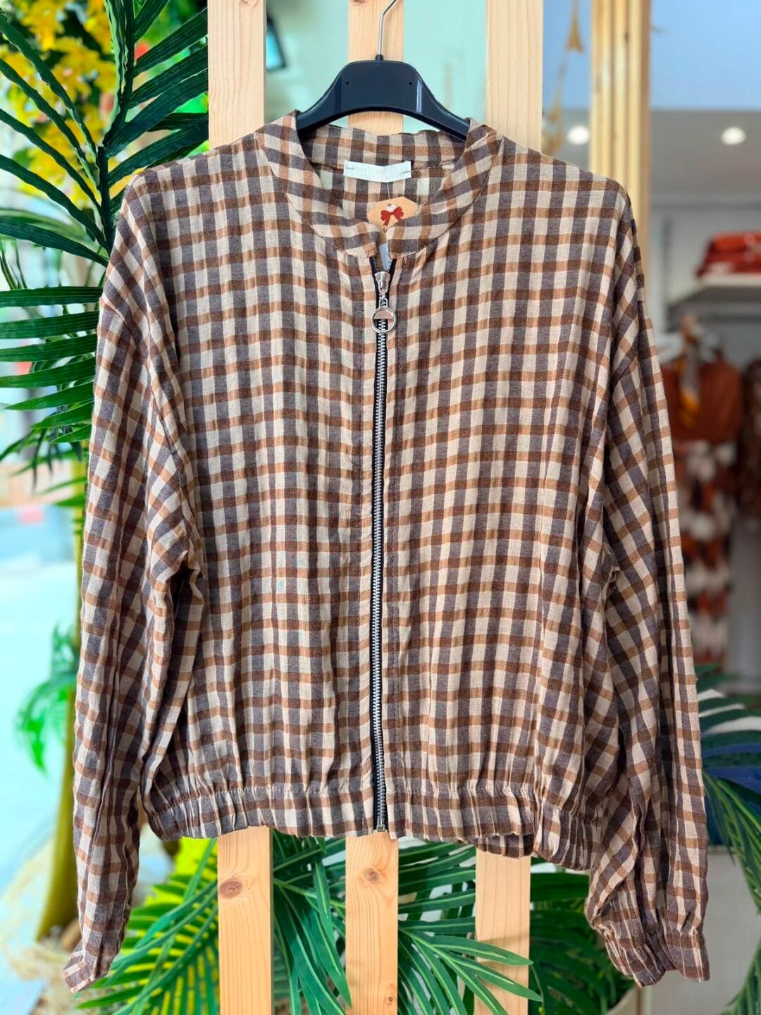 Chaqueta o bomber de cuadros