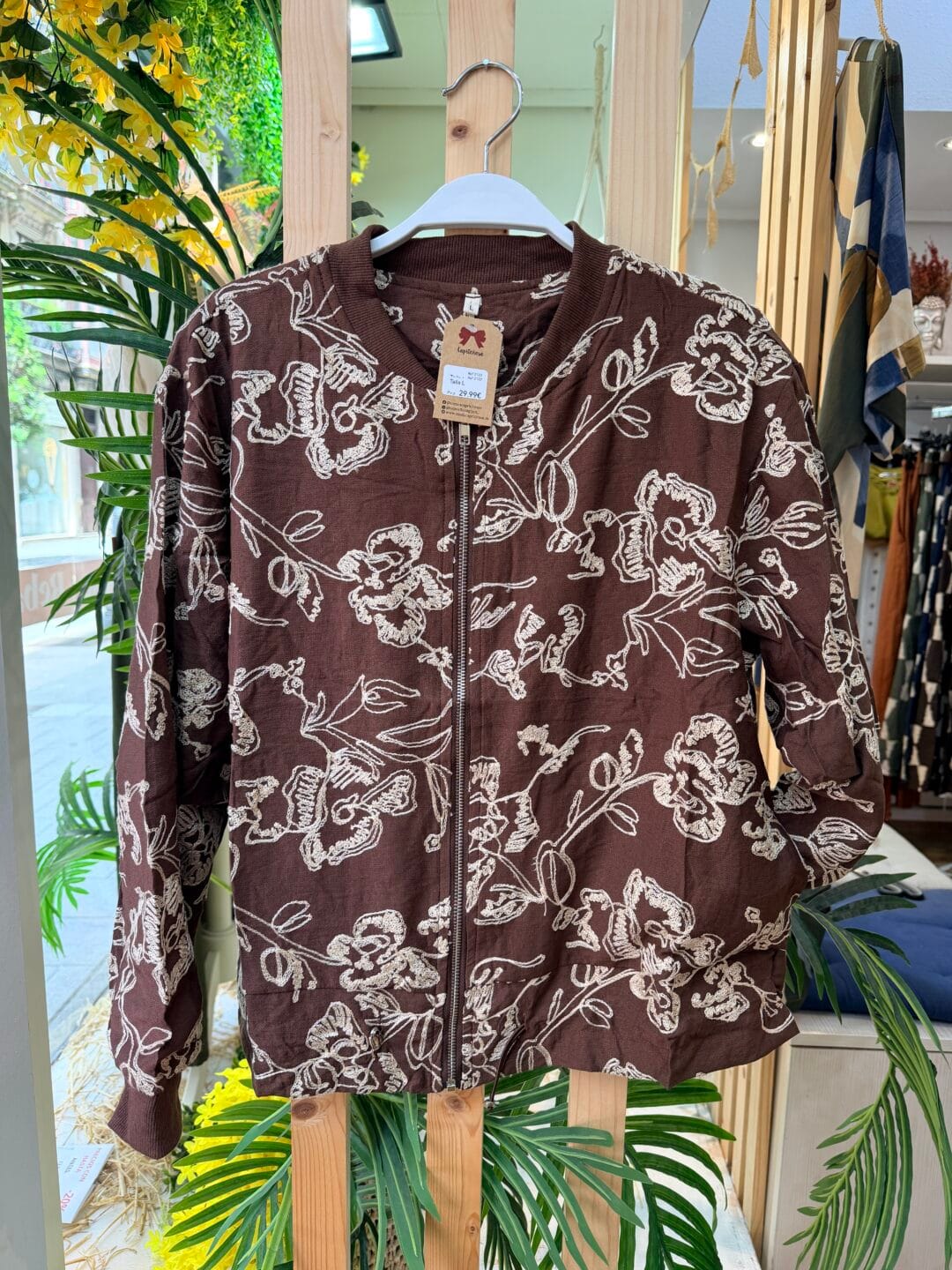 Bomber Bordada con cremallera