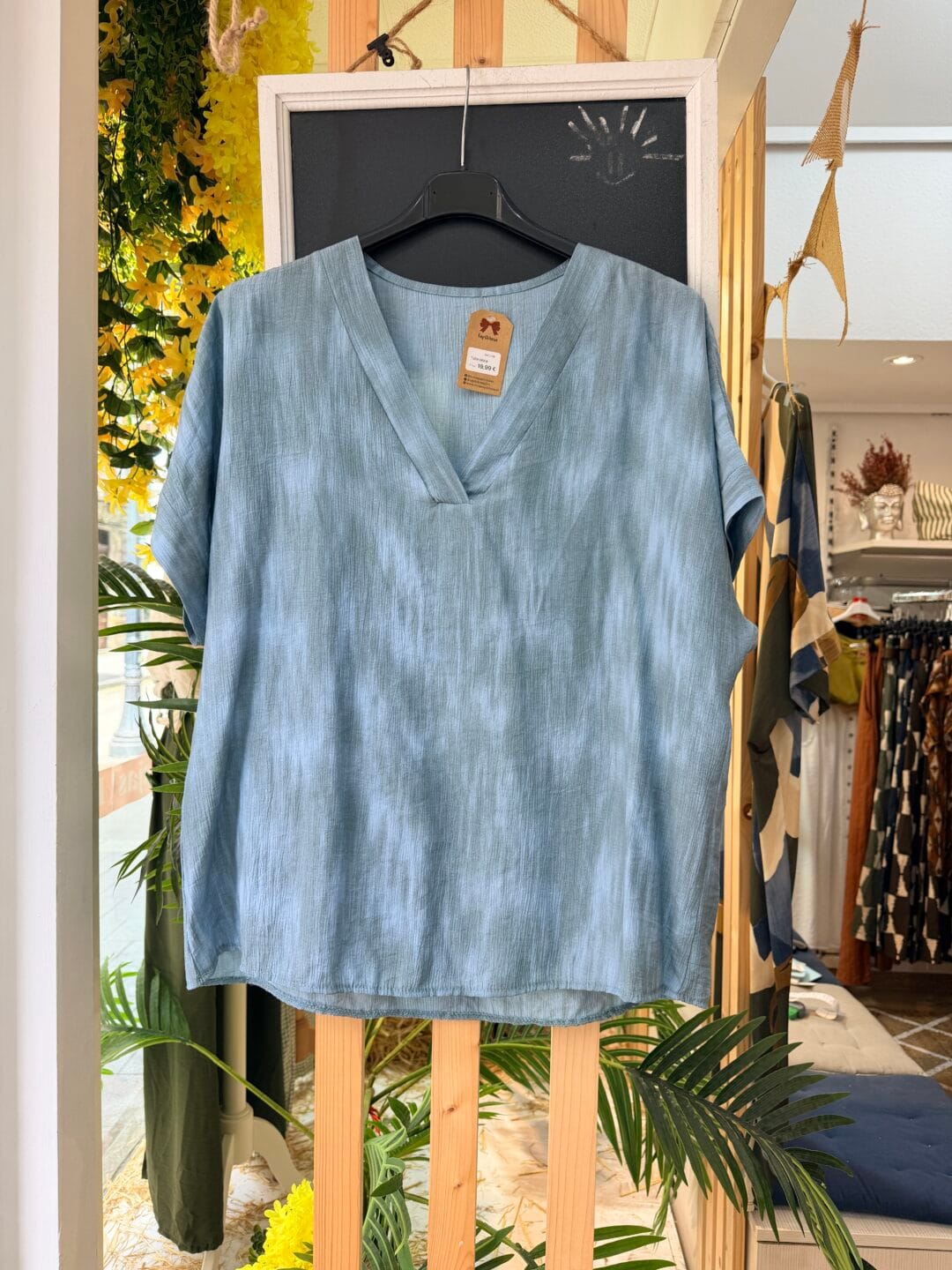 Blusa efecto lavado jaspeado