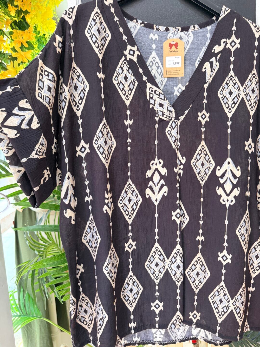 Blusa Boho estampada