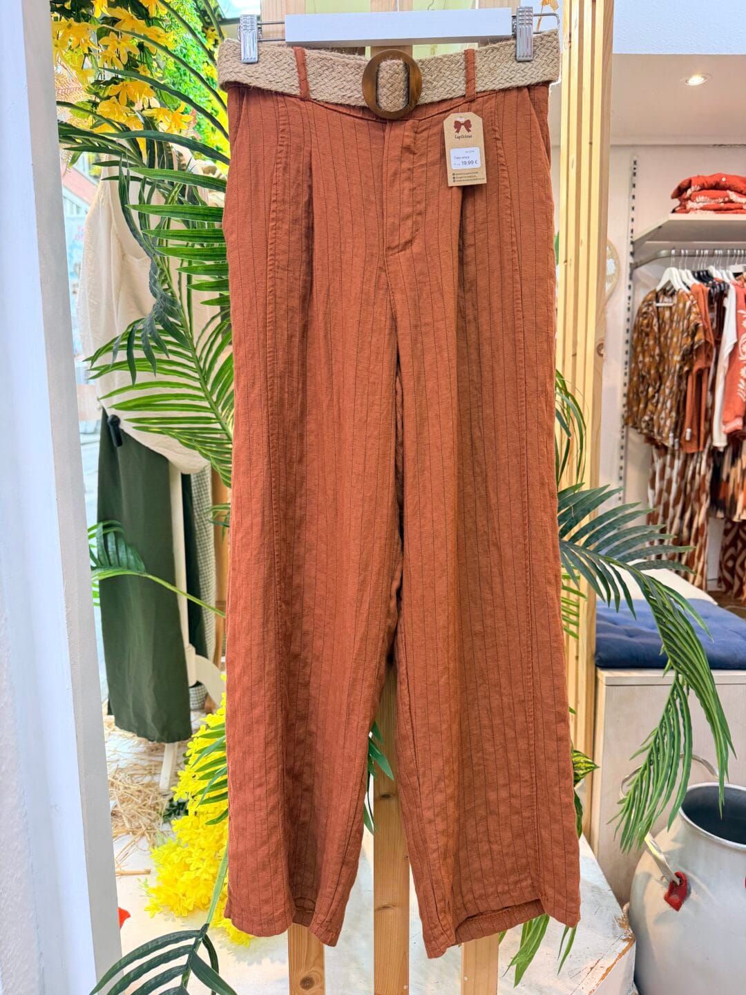 Pantalón líneas | efecto lino