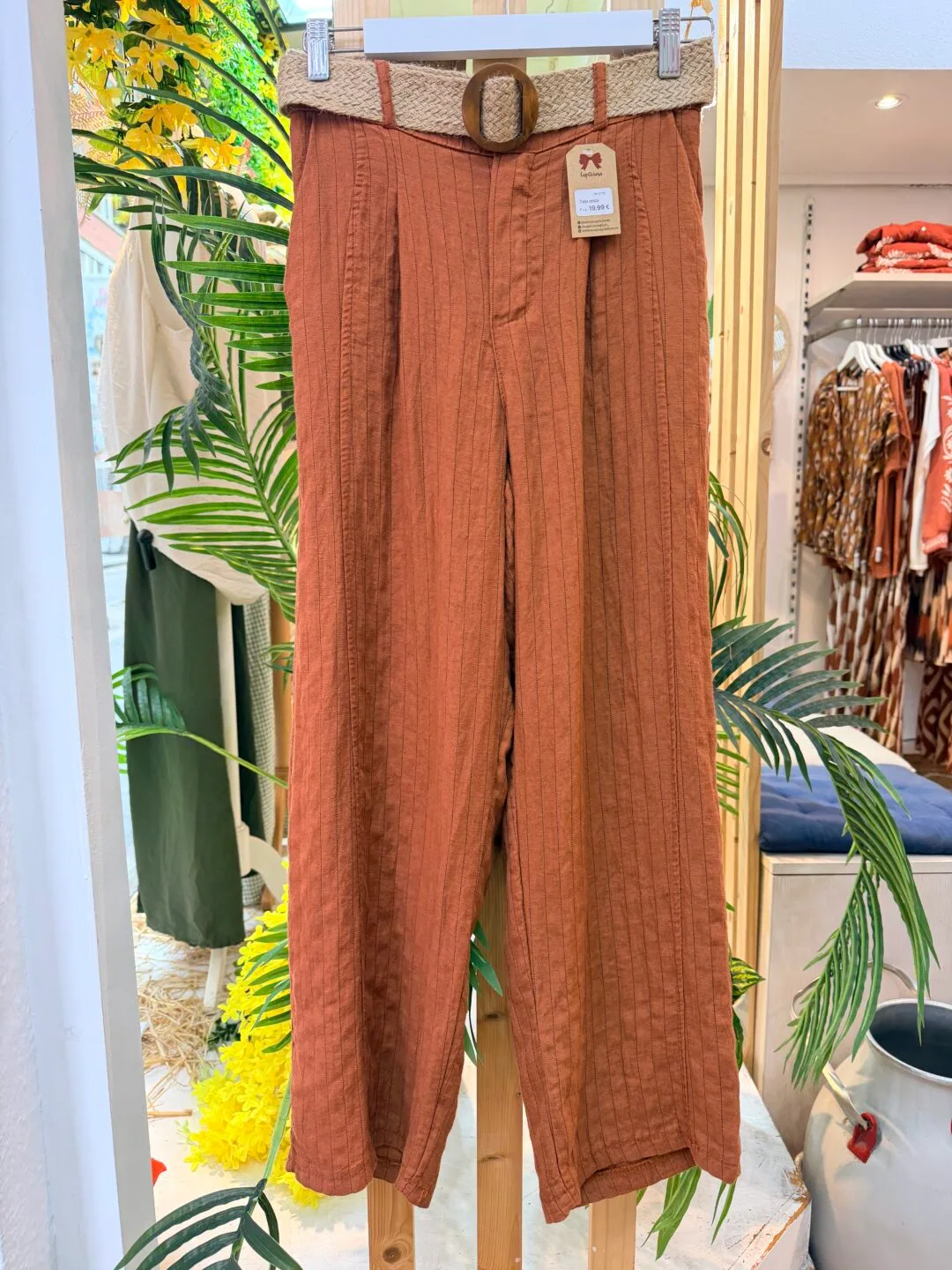 Pantalón líneas | efecto lino