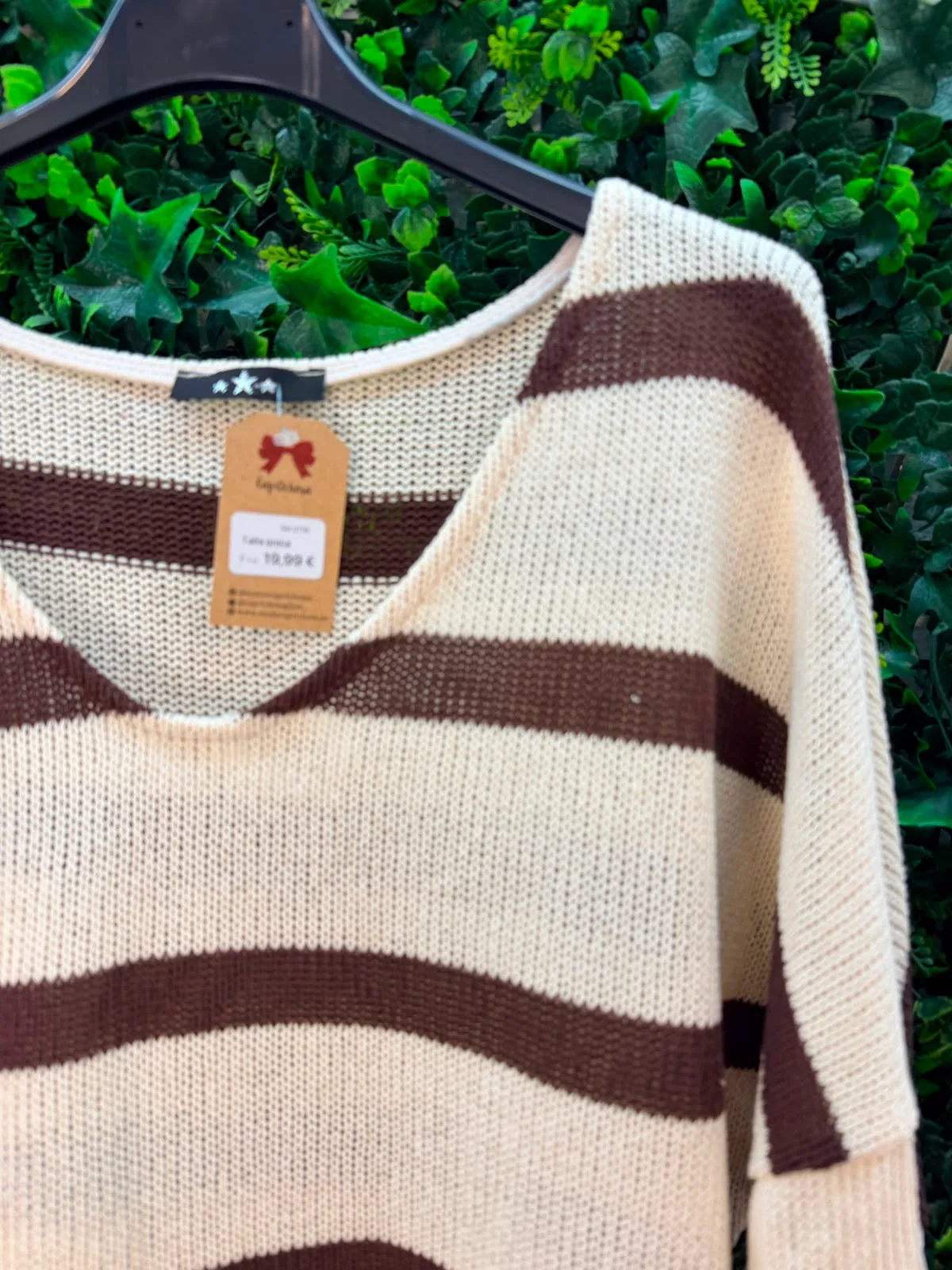 Jersey rayas beige