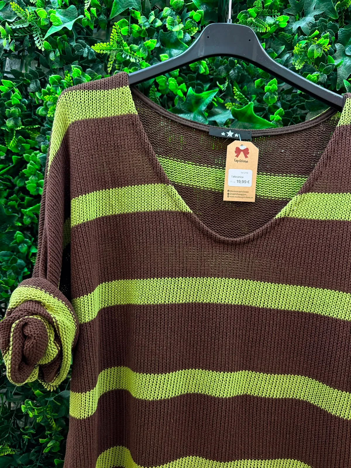 Jersey rayas verde y marron