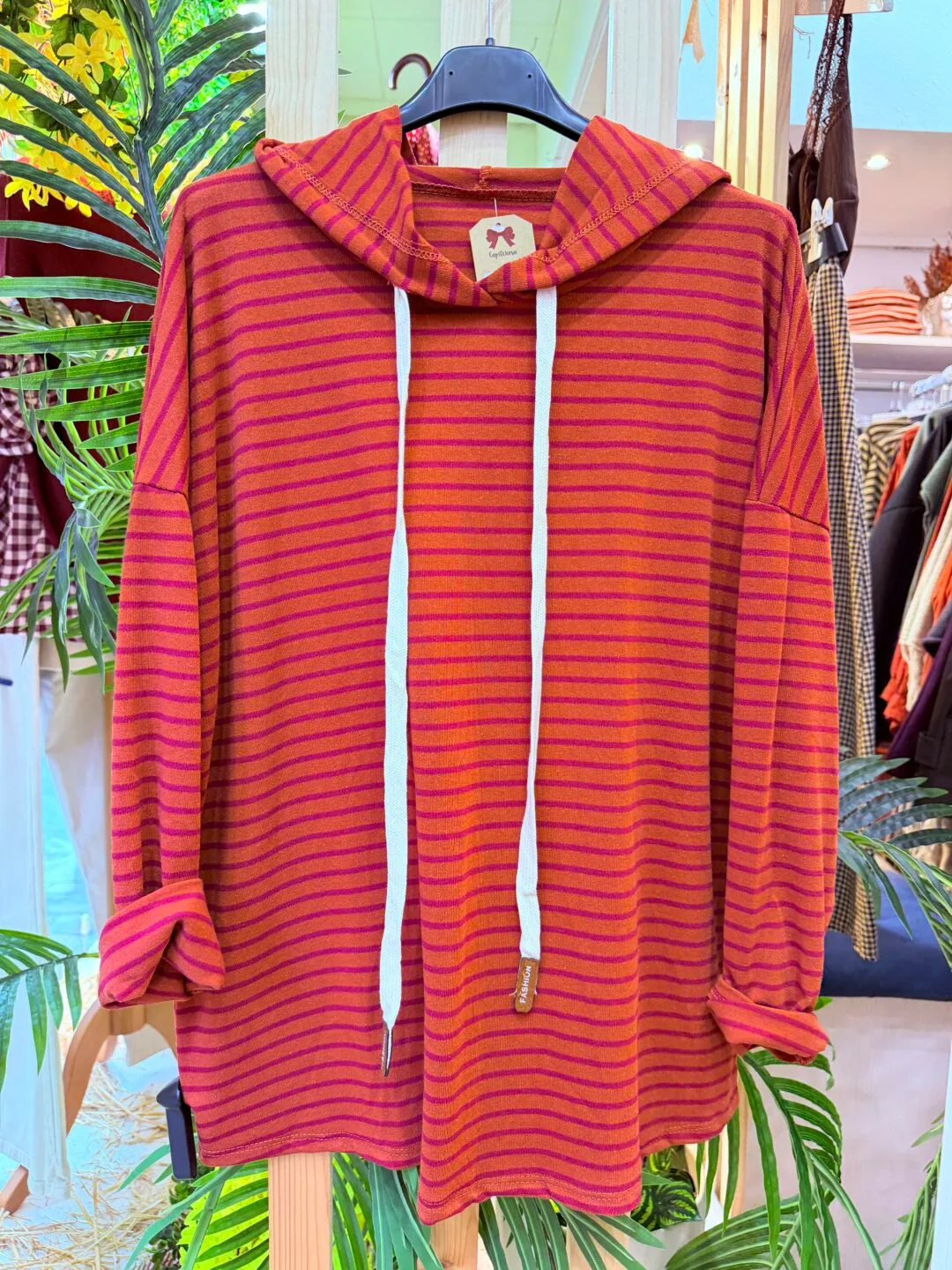 Sudadera Rayas y capucha
