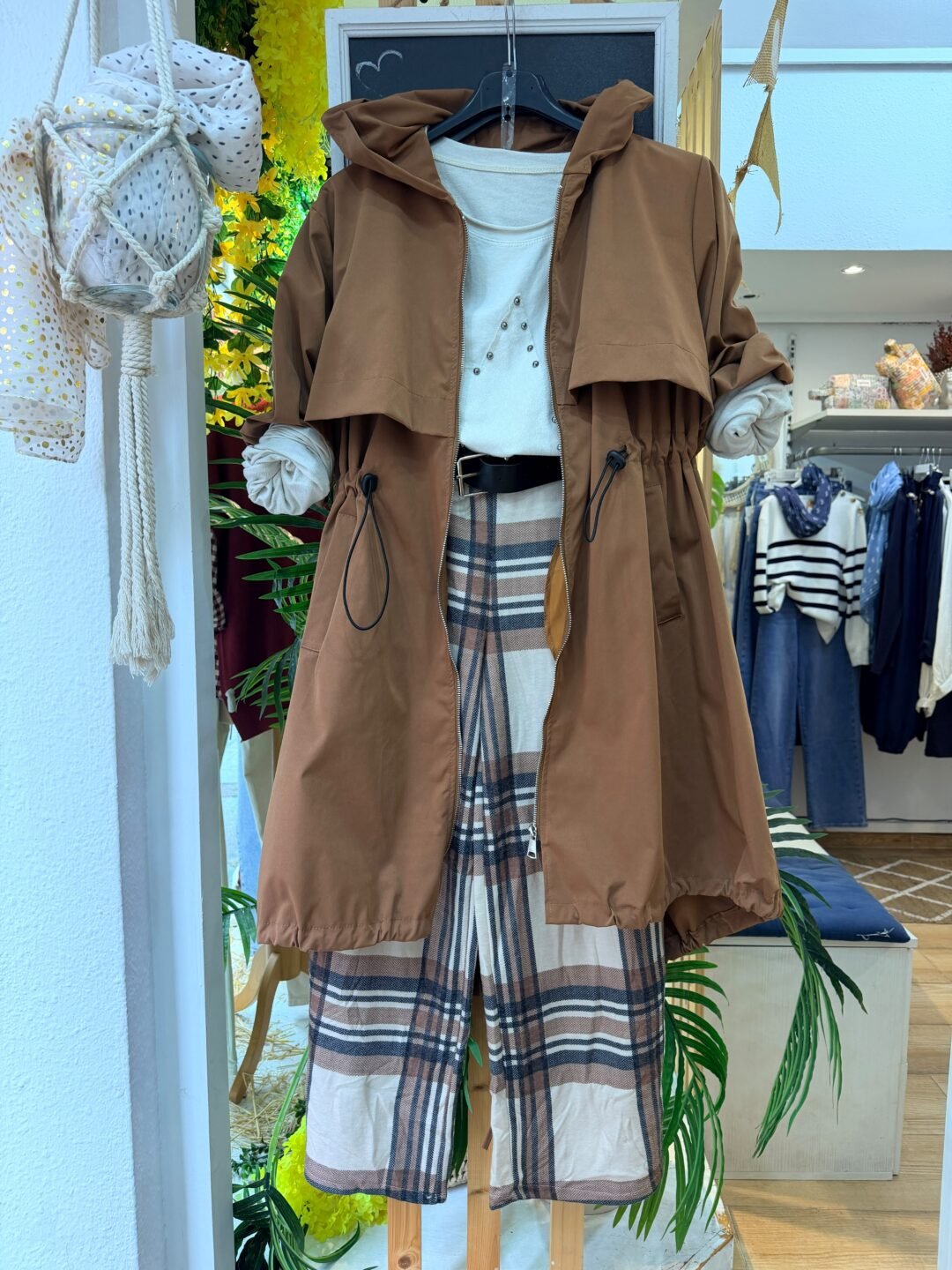 Parka larga ajustable