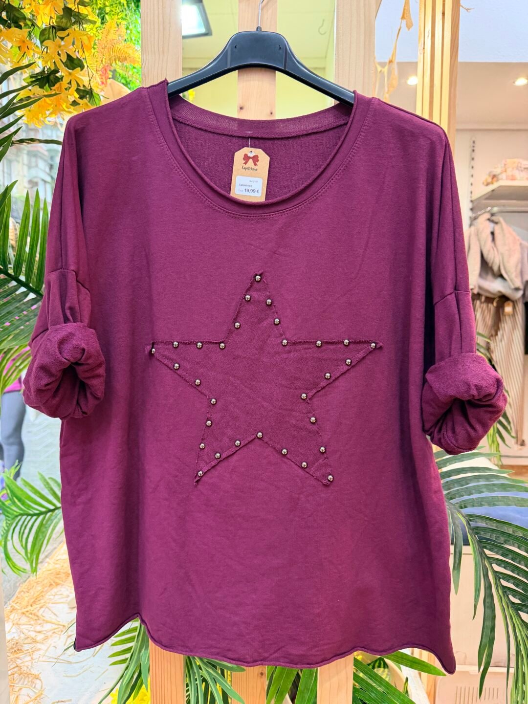 Jersey estrella con tachuelas